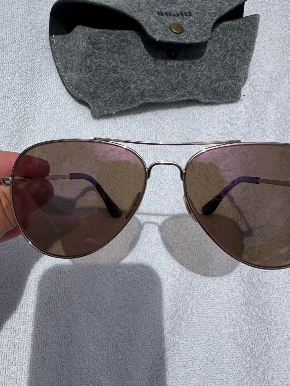 Bajio Soldado Sunglasses EUC Rose Mirror Lenses